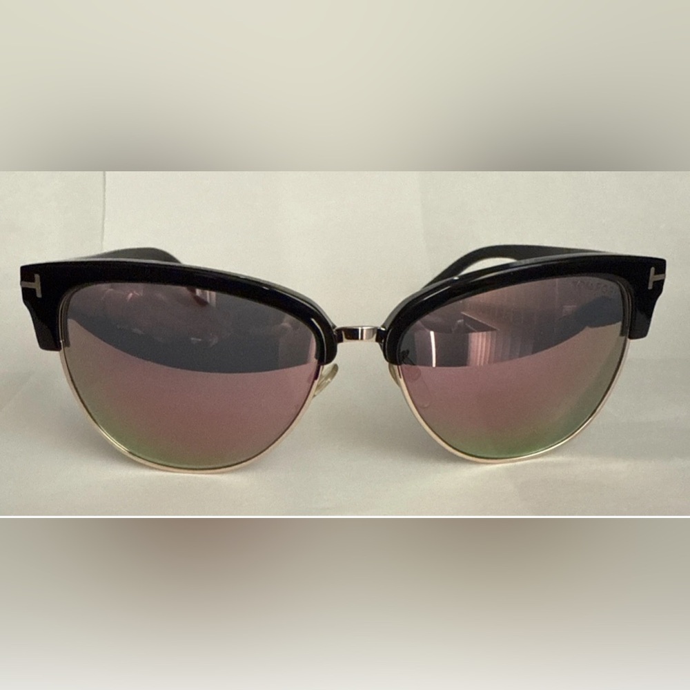 Authentic NEW Tom Ford Fany TF368 Sunglasses Mirrored/Shiny Black